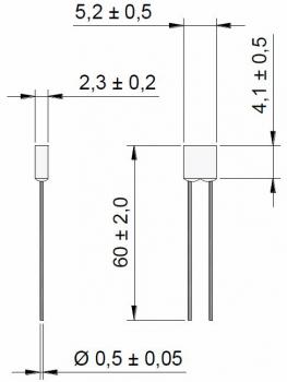 Thermal Fuse F Series AC 250V 1A / 76°C ... 160°C